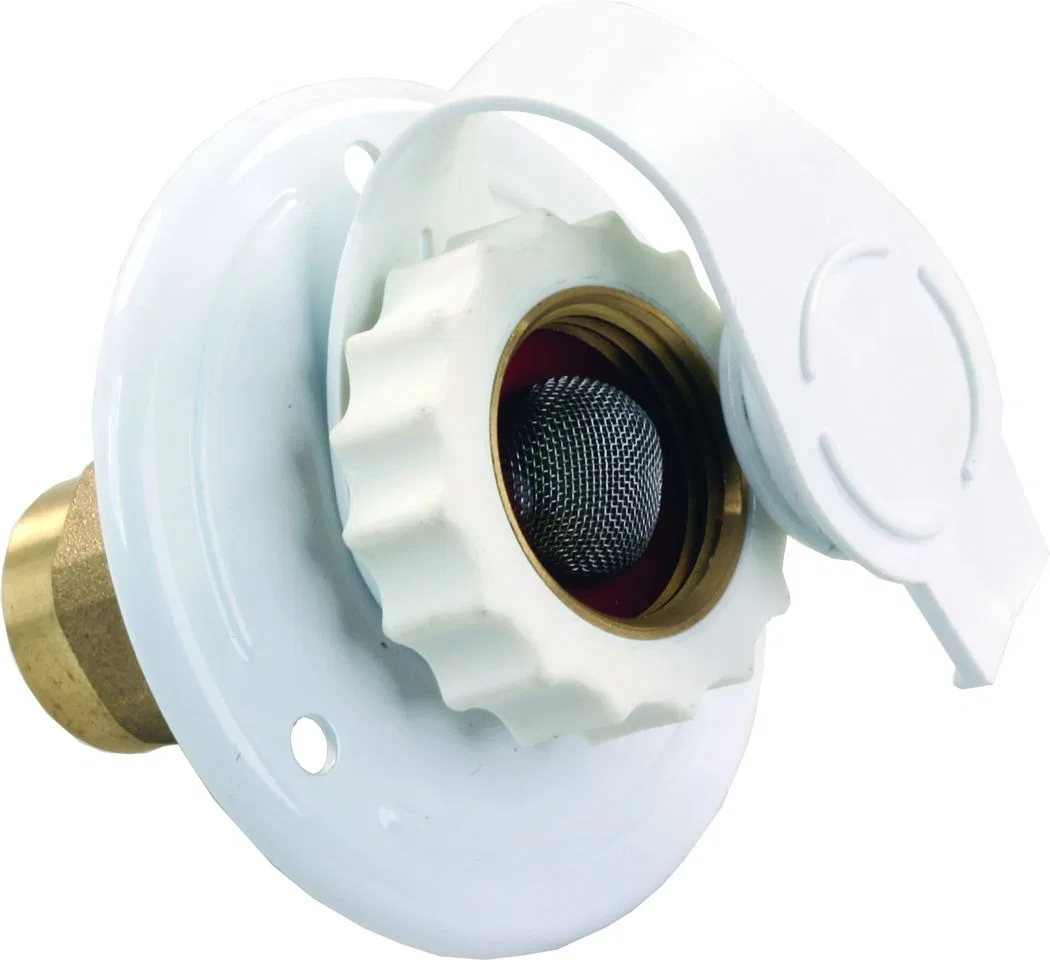 62155 – JR PRODUCTS Fresh Water Inlet, Used For RV Fresh Water System 1/2 Inch Female Pipe Thread (FPT) x 3/4 Inch Ho...